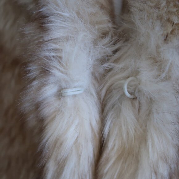 ASOS Longline Faux Fur Coat Blonde US 12 - Picture 3 of 4